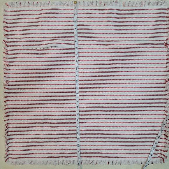 NEW! Throw Pillow COVERS 24x24 Set of 2 Striped Red Pillow Farmhouse Boho - Picture 6 of 7